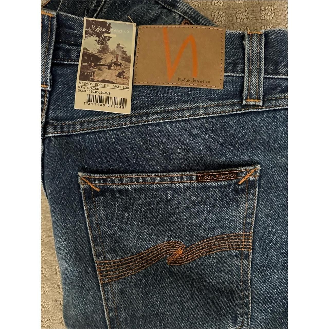 New Mens Nudie Jeans Steady Eddie Ii Raw Tracks Wash Size 31x30 — image 3 of 7
